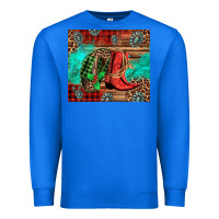 True Royal country boots and cowboy hat christmas Premium Sweatshirt - Jasminsmagicworld