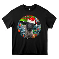 Black christmas suffolk baby sheep ornament Heavy Core Tee - LillyAllenDesigns