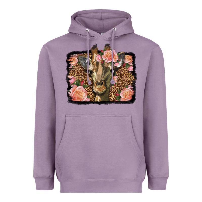 Western Floral Giraffe Heavyweight Hoodie by LillyAllenDesigns | Teevron