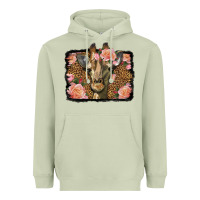 Matcha Western Floral Giraffe Heavyweight Hoodie - LillyAllenDesigns