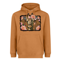 Meerkat Western Floral Giraffe Heavyweight Hoodie - LillyAllenDesigns
