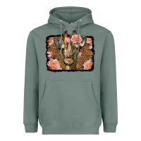 Sage Western Floral Giraffe Heavyweight Hoodie - LillyAllenDesigns