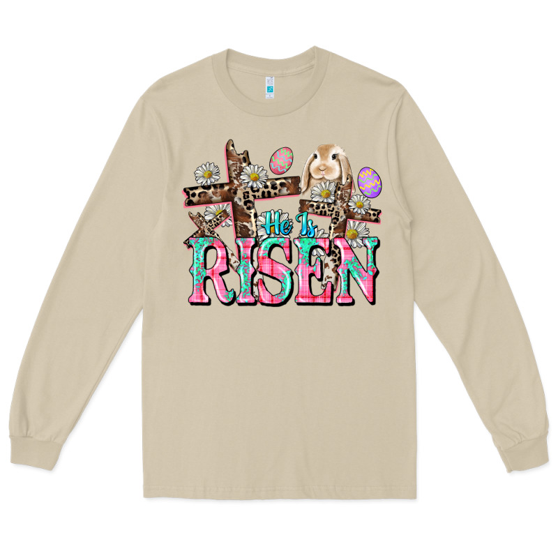 He Is Risen Easter Day Long Sleeve Tee by CowGirlArtShop | Teevron