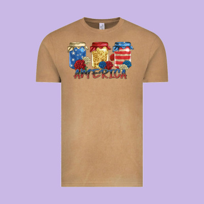 America Mason Jar Vintage Tee Designed By Zillion Design Studio