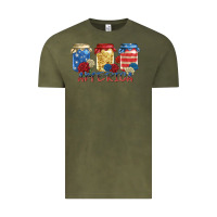 Vintage Olive america mason jar Vintage Tee - Zillion Design Studio