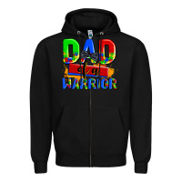 Black dad of a warrior Zipper Hoodie - AdoDesignShop