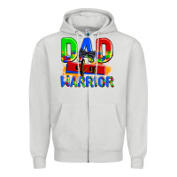 Dove Grey dad of a warrior Zipper Hoodie - AdoDesignShop