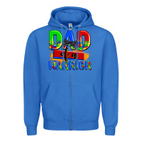 True Royal dad of a warrior Zipper Hoodie - AdoDesignShop