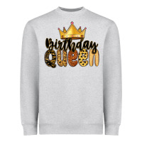 Heather Grey birthday queen Heavyweight Sweatshirt - MaliasSmallBusiness