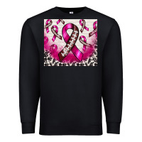Black breast cancer american football ribbon Premium Sweatshirt - NancyCooperArtShop