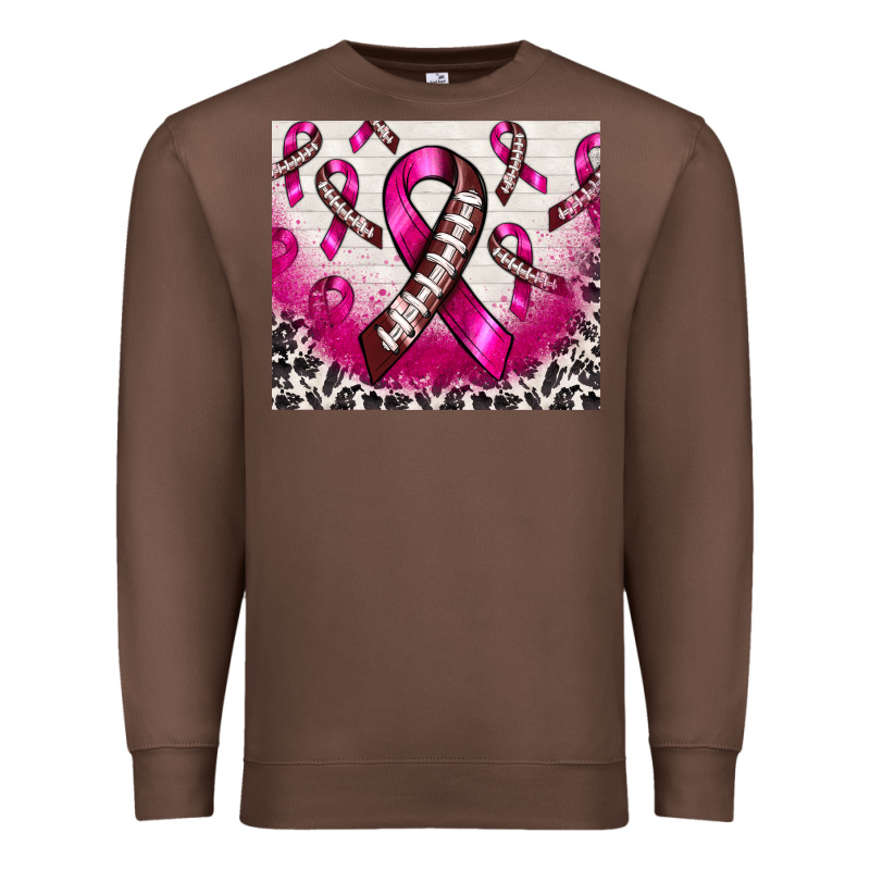 Breast Cancer American Football Ribbon Premium Sweatshirt by NancyCooperArtShop | Teevron
