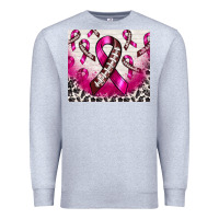 Heather Grey breast cancer american football ribbon Premium Sweatshirt - NancyCooperArtShop