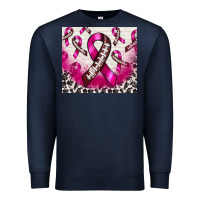 Navy breast cancer american football ribbon Premium Sweatshirt - NancyCooperArtShop