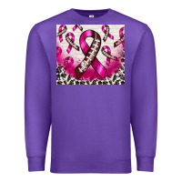 Purple breast cancer american football ribbon Premium Sweatshirt - NancyCooperArtShop
