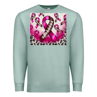 Seafoam breast cancer american football ribbon Premium Sweatshirt - NancyCooperArtShop