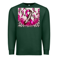 Sports Green breast cancer american football ribbon Premium Sweatshirt - NancyCooperArtShop