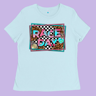 Race Day Ladies Tee Designed By Adodesignshop