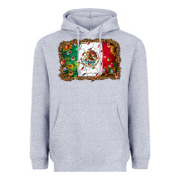 Heather Grey Christmas lights Mexican flag Heavyweight Hoodie - Jasminsmagicworld