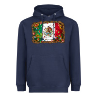 Navy Christmas lights Mexican flag Heavyweight Hoodie - Jasminsmagicworld