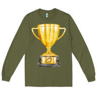 Army Green throphy cup Long Sleeve Tee - FaDigitalArtStudio