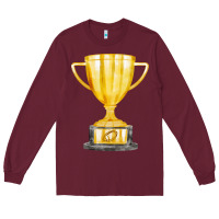 Burgundy throphy cup Long Sleeve Tee - FaDigitalArtStudio