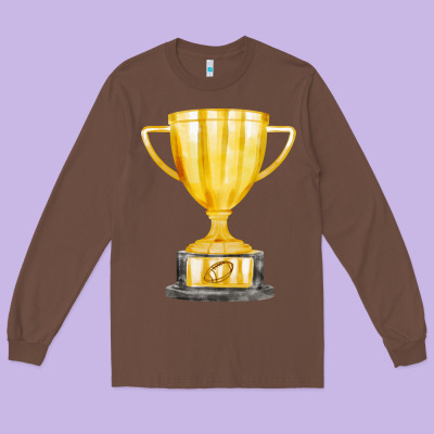 Throphy Cup Long Sleeve Tee Designed By Fadigitalartstudio