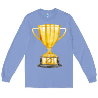 Colony Blue throphy cup Long Sleeve Tee - FaDigitalArtStudio