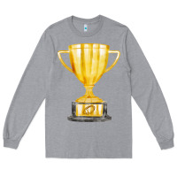 Heather Grey throphy cup Long Sleeve Tee - FaDigitalArtStudio