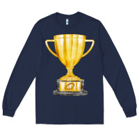 Navy throphy cup Long Sleeve Tee - FaDigitalArtStudio