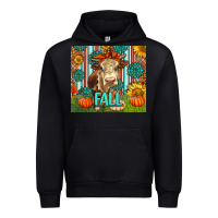 Black Western Fall Cow Urban Hoodie - LillyAllenDesigns