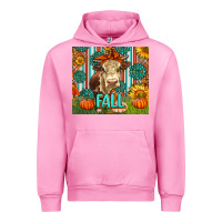 Fuchsia Pink Western Fall Cow Urban Hoodie - LillyAllenDesigns
