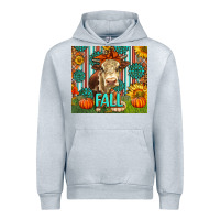 Heather Grey Western Fall Cow Urban Hoodie - LillyAllenDesigns