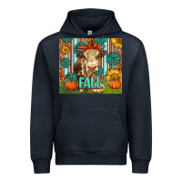 Navy Western Fall Cow Urban Hoodie - LillyAllenDesigns