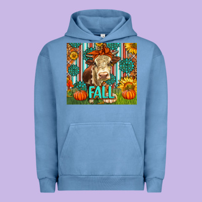 Western Fall Cow Urban Hoodie Designed By Lillyallendesigns