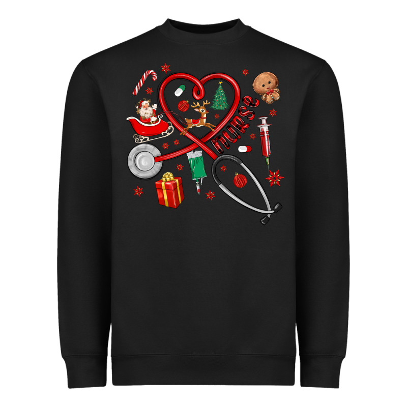 Christmas Nurse Heavyweight Sweatshirt by MaliasSmallBusiness | Teevron