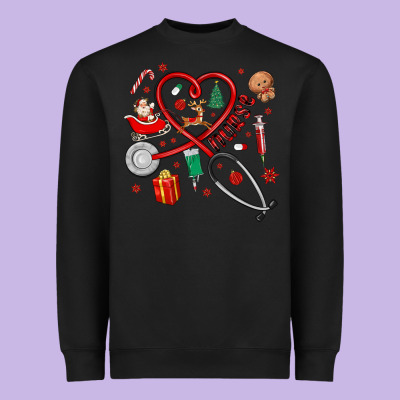 Heavyweight Sweatshirt christmas nurse