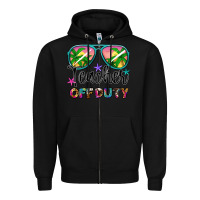 Black teacher off duty Zipper Hoodie - Artiststas