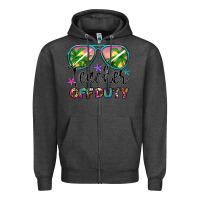 Charcoal Heather teacher off duty Zipper Hoodie - Artiststas