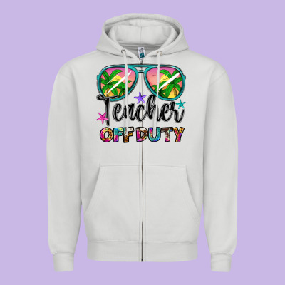 Teacher Off Duty Zipper Hoodie Designed By Artiststas