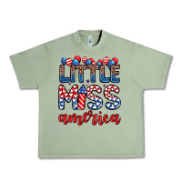Oil Green little miss America Urban Heavy Tee - Zillion Design Studio