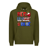 Army Green red wine and blue Premium Hoodie - MaliasSmallBusiness