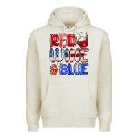 Oatmeal Heather red wine and blue Premium Hoodie - MaliasSmallBusiness