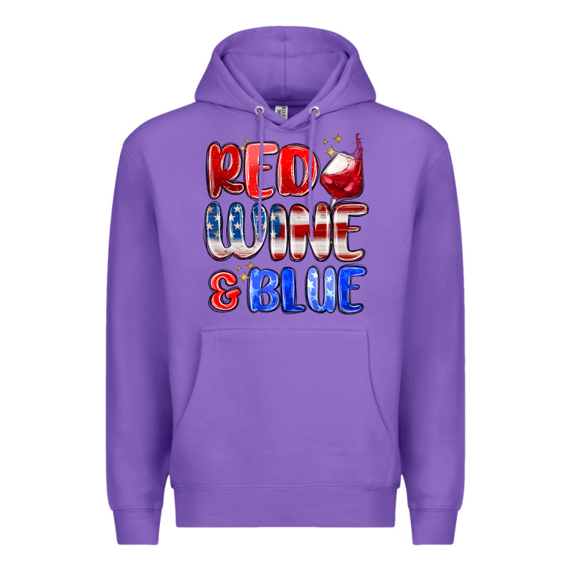Red Wine And Blue Premium Hoodie by MaliasSmallBusiness | Teevron