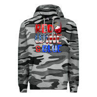 Slate Camo red wine and blue Premium Hoodie - MaliasSmallBusiness