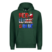 Sports Green red wine and blue Premium Hoodie - MaliasSmallBusiness