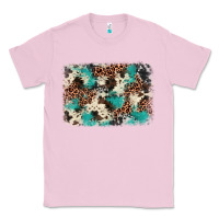 Bubblegum Pink turquoise glitter cowhide background Classic Tee - BarkalooDesign