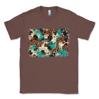 Chestnut turquoise glitter cowhide background Classic Tee - BarkalooDesign