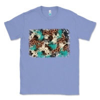 Colony Blue turquoise glitter cowhide background Classic Tee - BarkalooDesign