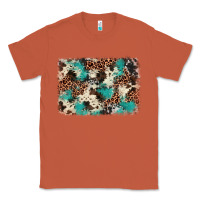 Copper turquoise glitter cowhide background Classic Tee - BarkalooDesign