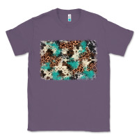 Lavender turquoise glitter cowhide background Classic Tee - BarkalooDesign
